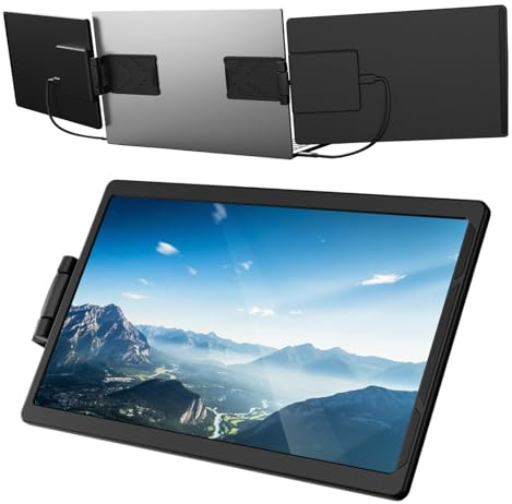 Bärbar Skärm För Laptop Med USB-port Extern och Bärbar | Anslutning För Dubbel Skärm Till Bärbar Dator För Vuxna Studenter Lärare Konferens Camping Hemmakontor Företag Studie Arbete