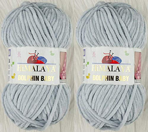 Himalaya Dolphin Baby Yarn Knitting Yarn 2 Skeins 264 Yards 2x100gram Super Bulky Baby Blanket Yarn (80325)