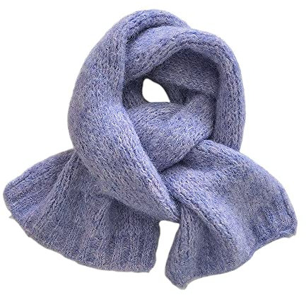HGJH Schal Damen, Winterschals Lila Weicher Warmer Schal Dicke Decke Einfarbig Strickkaschmir Schal Lang Groß Winterschal Trendige Stola Schals Für Frauen Mädchen