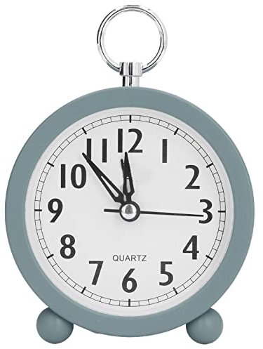 Schlichte Tischuhr Im Mediterranen Stil mit Lautem Alarm und Geräuschlosem Ticken für die Bürodekoration