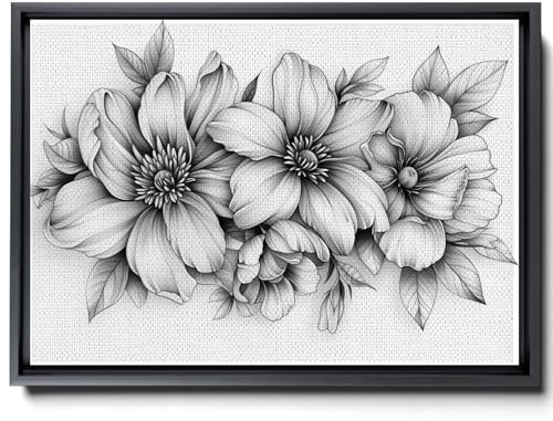 3D Art Prints, 3D Wall Art Decor, Pen and Ink Memorable Month Floral, Handmade Personalize Birth Flower Anniversary Wedding Gift Mothers Day Tattoo Sketch State Flower, Wall Art,Print