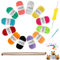 21 Piece Set Knitting Kits,12 Colours Yarn & 2 Bamboo Knitting Needles, Knitting Starter Kit for Adults, Knitting Set, Dishcloth Knitting Kit Craft Knitting for Beginners Kit for Handcrafts Arts