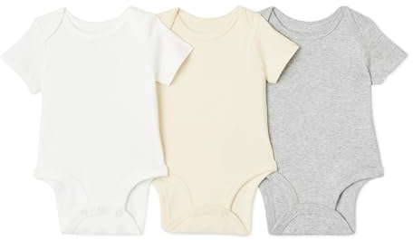 Amazon Essentials Unisex Babies' Short Sleeve Cotton Baby Bodysuits (Vests), Pack of 6, Neutrals, 24 Months