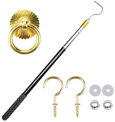 MagiDeal Kit de desplegable de escalera, reemplazo para el hogar, extensible, retráctil, de 22 a 64,6