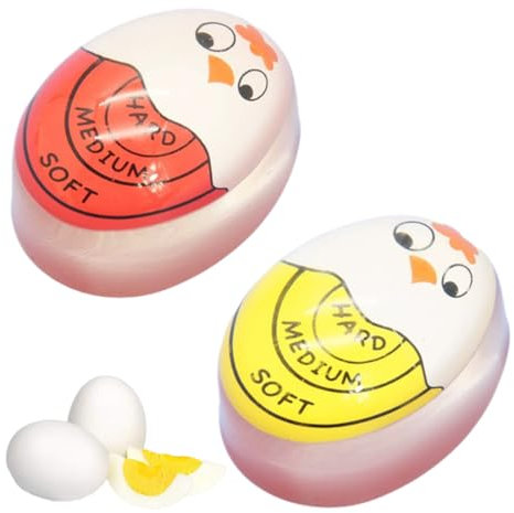 HQRKOTM 2pcs temporizador huevos cocidos(duro/medio/blando), temporizador para huevos, para el hogar, la escuela, el restaurante