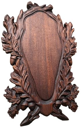 Scudo per trofei in legno massello di faggio per trofei da caccia, corna come cinghiale, cervo, capra (K3-21) (palissandro)