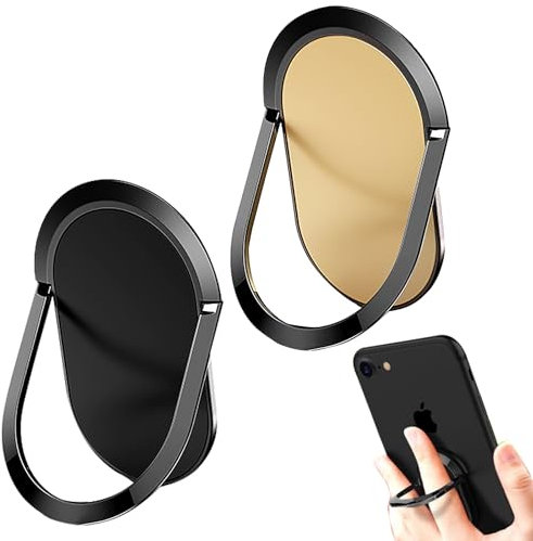 WOLMIK 2 piezas soporte de anillo para teléfono móvil, rotación de 360 grados, soporte magnético para teléfono móvil, soporte para teléfono móvil, soporte magnético para coche