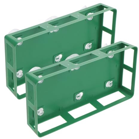 DIKACA 2 Pièces Panier de Fleurs de cimetière Fournitures de Mariage Porte-Fleurs funéraires Porte-Arrangements Floraux Outil de Composition Plastique Vert foncé