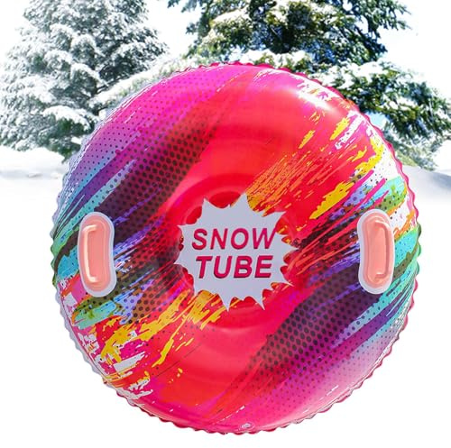 Snow Tube - Slittino Gonfiabile per Adulti - Slitta Gonfiabile Antiscivolo Per Piste Invernali,Da Slittino per Bambini e Adulti
