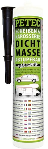 PETEC Scheiben- & Karosseriedichtmasse schwarz 310 ml Kartusche