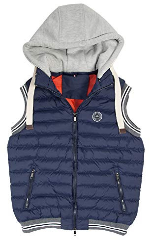 PFIFF 102558 Steppweste mit Abnehmbarer Kapuze, dunkelblau L