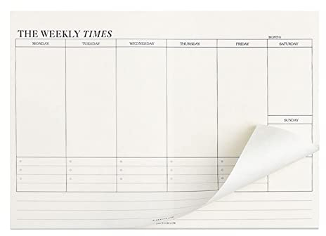 Weekly Planner Pad, 60 Sheets B5 Planning Pad New Year To Do List, Scheduler for Home School Work Office Sports Check-in 24.5 * 17.5cm