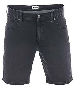 Wrangler Herren Jeans Short Texas Kurze Stretch Shorts Regular Fit Baumwolle Bermuda Sommer Hose Blau Schwarz w30 w31 w32 w33 w34 w36 w38 w40, Größe:W 30, Farbe:Cash Black (W11CHT240)