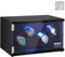 VEVOR Uhrenbeweger, Automatik-Uhrenbeweger, Watch Winder, Uhrenbeweger für Automatikuhren, Automatischer Uhrenbeweger mit Platz für 4 Uhren, LED Beleuchtung, Max. 20 cm Riemenlänge Schwarz
