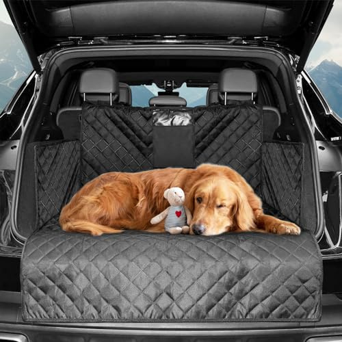 Traxenta Protection Coffre pour Chien, Installation Rapide, Tapis Facile à Nettoyer, Housse de Protection pour Voiture Compatible avec la Plupart des Véhicules