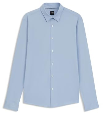 BOSS Hommes P-ROAN-kent-C1-233 Chemise Slim en Tissu Stretch performant structuré