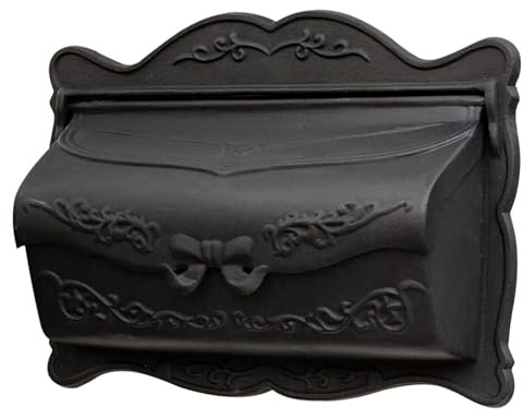 WAMJ AQDY Buzon Exterior Vintage, Caixa de Correo Exterior, Paquete Decorativo para Casa Rural, 43 X 12 X 32 Cm(Black)