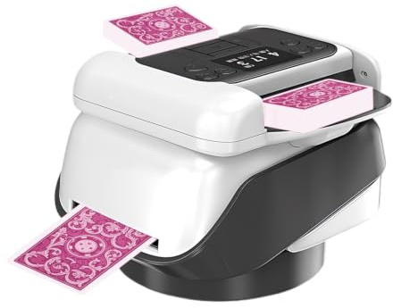 Mezclador automático de tarjetas eléctrico 2 en 1 recargable USB C silencioso para 1 8 jugadores Poker UNO Blackjack Texas Holdem Skip Bo Transmisor de tarjetas profesional
