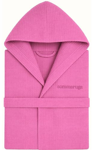 Björnbo Badrock Kvinnor och Badrock Björnbo Män Bomull Med Huva Fickor Och Bälte, Lätt Och Resa S-XXXL