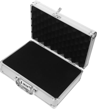 Toddmomy Mallette en Alliage D'aluminium Argentée Multifonction avec Protection Renforcée et Intérieur en Mousse, Organisateur D'outils Portable Voiture et Divers Environnements de Travail