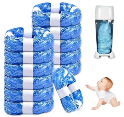 MOAITO Cat Litter Refill Bags, Diaper Refills, Excellent Sealing and Toughness Compatible with All Cat Refill Bags and Diaper Refills with 12 Pack Refill