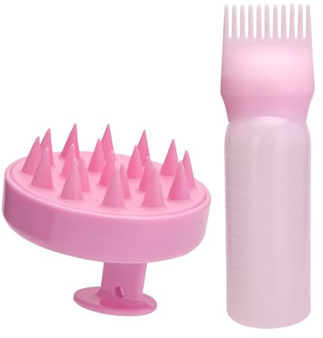 2 Pezzi Applicatore Olio Capelli, Applicatore per Olio per Capelli alla Radice, Spargi per Capelli, Strumento Professionale per Styling Domestico, Flacone Volumetrico per Colore della Chioma