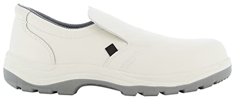 SAFETY JOGGER S2 Chaussures de Sécurité Hommes avec Embout en Acier 44 EU – X0500 - Chaussure de Travail Antidérapante Femmes, Sabot de Sécurité en Cuir, Antibactérien, Résistant à l’Eau, Blanc