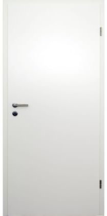 HORI® Zimmertür Standard Weißlack RAL9010 Röhrenspan Eckkante Innentüre, Türblatt, passende für alle Standard Zargen mit DIN Größe I 1985 x 860 mm I DIN Rechts