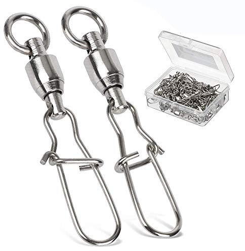 9Tong Kugellager Wirbel Angeln Snap Rolling Wirbel Salzwasser Edelstahl Barrel Kugellager Snap Spinnfischen Zubehör 25pcs 66lbs