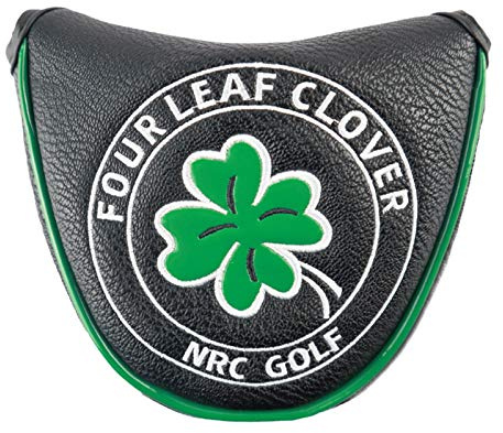 FITYLE Golf mazo Putter Funda de Cubierta de Cabeza de Cuero de la PU de Club de Golf de Cierre magnético - Negro