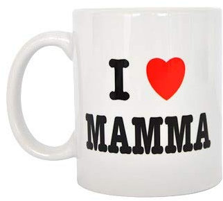 Little Flight I Love Mamma Tazza in Ceramica Personalizzabile da 325 ML per Bevande Calde O Fredde I Love Mamma