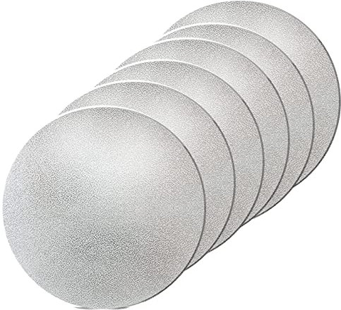 Nuyoah Sottotorta Tondo in Cartone Cake Board Vassoio Torta Rotondo 30cm Set di 6 Base Torta Cartone per Decorazione di Torte di Matrimoni e Feste di Compleanno (Argento)