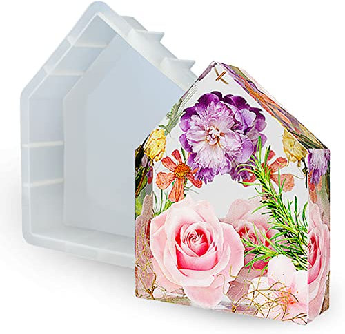 Silikonform Haus Groß Epoxidharz Haus Gießform Haus Silikonform Häuser für Beton Gips Gießform Häuser Epoxidharz Kerzen Form Hausform Seifenform Harz Haus Kristall Ornamente Probendekoration