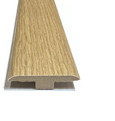 San Diego Oak Laminate & Wood Flooring Section Transition Bar MDF Threshold Strip T Bar Profile Door Strip Moulding Oak Trim (1, 900mm (2ft 9))