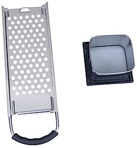 WATIIFUFU Outil En Acier Inoxydable Coupe-fromage Zesteur De Pomme De Terre Râpe Raclette à Main Trancheuse à Truffes Spagmoss Broyeur D'ail Coupeur De Truffes Éplucheur De Truffes Silver