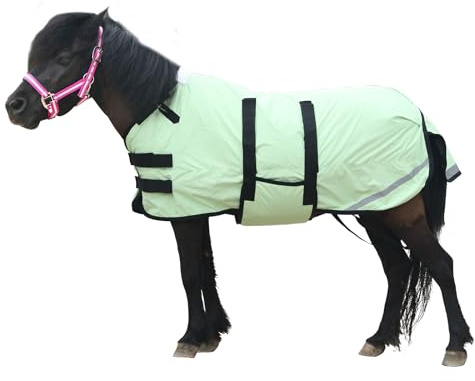 Gallopoff Couverture de cheval 300D pour poney/shetty, rembourrage 150 g/m², couverture d'extérieur légère, chaude, imperméable, respirante et indéchirable pour poneys poulains, mini chevaux, chevaux