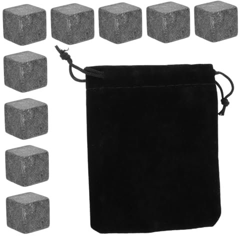 Cabilock 1set Pietre Ghiaccio Riutilizzabili Per Whisky e Vino Raffreddamento Con Sacchetto Per Chillare Diluzione