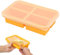 4-Compartment Silicone Soup Freezer Tray with Lid,Food-Grade Silicone Meal Prep Container,Large Ice Cube Tray for Soup,Broth,Sauce, Juice,Dishwasher Safe,1/2-Cup & 1-Cup Measurements