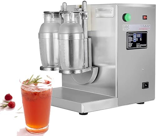 Commercial Electric Cocktail Shaker Machine, 350-750ml Stainless Steel Automatic Drink Mixer, 340RPM Smart Digital Control Panel for Bubble Tea, Boba, Coffee & Milk Cocktails