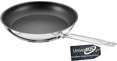 GastroSUS Industar PLUS Bratpfanne mit UniverSUS Oberflächenstruktur, ohne PFAS/PTFE, 163150-32, Edelstahlpfanne Induktion, 32 cm