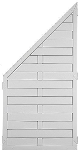 Kunststoff Lamellenzaun Nizza B90 x H180/90 cm weiß