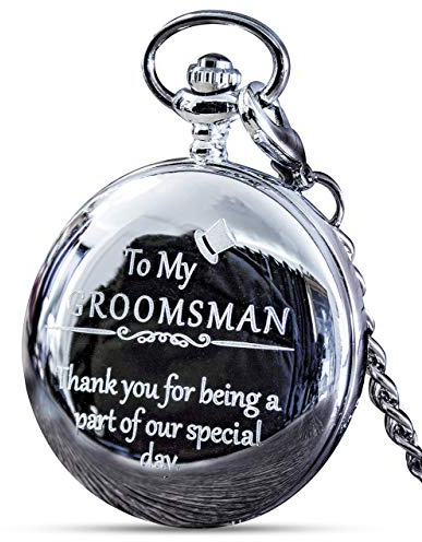 FJ FREDERICK JAMES Groomsmen Gifts for Wedding I Groomsman Gifts for Wedding - 'to My Groomsman' Pocket Watch I Groomsmen Proposal, Groomsmen Gift, Groomsman Gift, Groomsman Proposal
