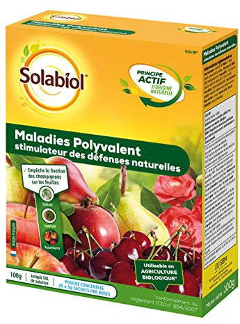 Solabiol SOSEREN100 Maladie Polyvalent-Traitement Fongicide au Bacillus subtilis | Utilisable en Agriculture Biologique, 20 Sachets de 5gr