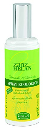Helan, Zanzhelan, ekologisk och naturlig skyddsspray för barn och Aloe Vera mot myggor och insekter, ammoniakfri, parabenfri, 100 ml - tillverkad i Italien