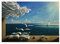 LLNN Salvador Dali Leinwand Kunstdruck Rahmen Wandkunst Bild - Leinwand Malerei Poster Das Wellenbuch Segelboot Bild 80x120cm Mit Rahmen