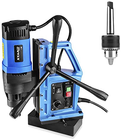 STAKO SCY-2800RE+ Max. Ø 80 mm Magnetbohrmaschine 2050 W mit Koffer – Magnetkraft 17000 N – tragbare Kernbohrmaschine für Metallbearbeitung mit Bohrfutter – Set 1