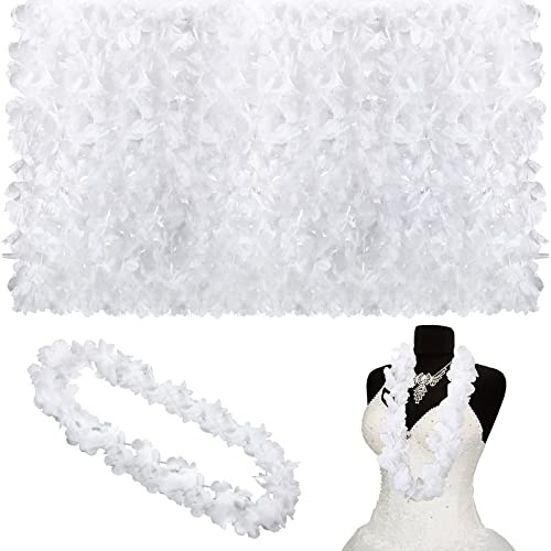 Juego de 48 guirnaldas de Flores Blancas de plástico para Boda, Accesorios para Fiesta de Bodas