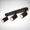B.K.Licht – Plafonnier orientable, plafonnier GU10, lampe à 3 flammes, Luminaire de plafond, lampe de salon, lampe de chambre, lampe de cuisine, longueur 30 cm, noir