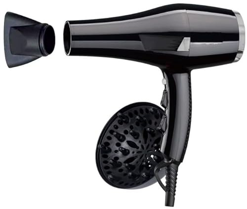 Suinga Secador de pelo, 2000W, 2 velocidades y 3 ajustes de temperatura, botón aire frío, incluye difusor.