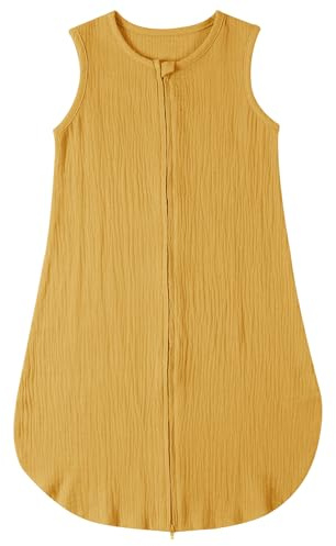 Valcatch Gigoteuse Bébé Pyjama d'été sans Manches, 0-6 Mois, 73cm, 0.5 Tog, Mousseline de Coton Turbulette Ete sans Manches Respirant pour Bébé Nouveau-né Unisexe Garçons et Filles